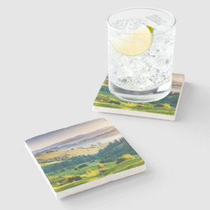 Dessous-de-verre En Pierre Photo de paysage naturel de collines ondoyantes