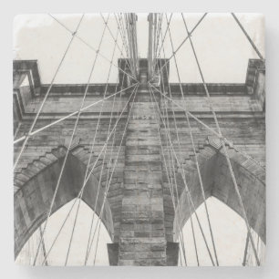 Dessous-de-verre En Pierre Photo du pont de Brooklyn dans NYC