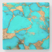 Dessous-de-verre En Pierre photo en pierre turquoise (Devant)