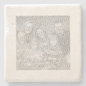 Dessous-de-verre En Pierre Photo frontière blanche carré (Devant)