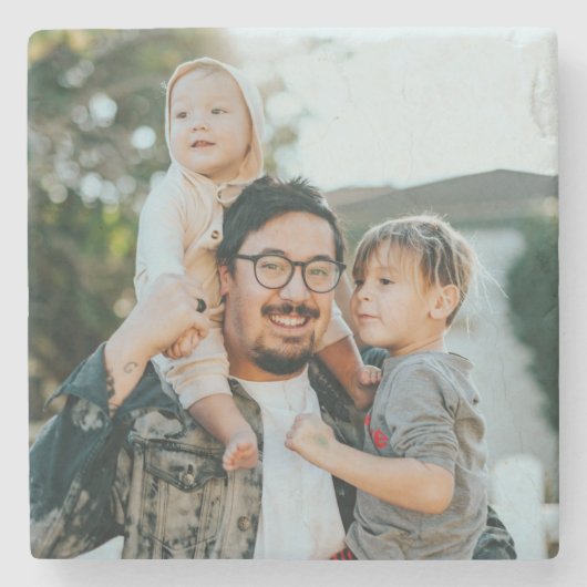 Dessous-de-verre En Pierre Photo personnalisée (Devant)