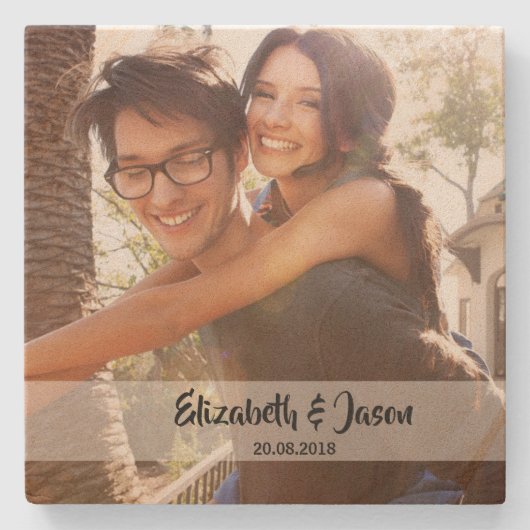 Dessous-de-verre En Pierre Photo personnalisée (Devant)