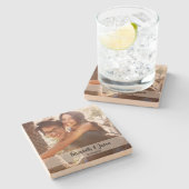 Dessous-de-verre En Pierre Photo personnalisée (Côté)