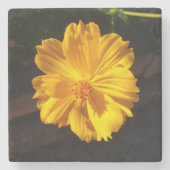 Dessous-de-verre En Pierre Photographie de macro à fleurs dorées (Devant)