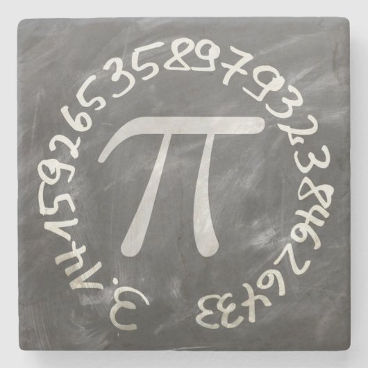 Dessous-de-verre En Pierre Pi Day PiDay Chalkboard Education (Devant)