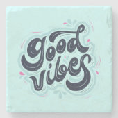 Dessous-de-verre En Pierre Pierre à vibrations positives (Devant)