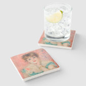 Dessous-de-verre En Pierre Pierre-Auguste Renoir - Actrice Jeanne Samary (Côté)
