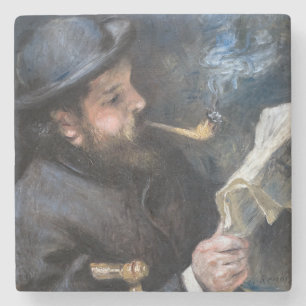 Dessous-de-verre En Pierre Pierre-Auguste Renoir - Claude Monet lisant