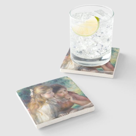 Dessous-de-verre En Pierre Pierre-Auguste Renoir - Lecture (Côté)