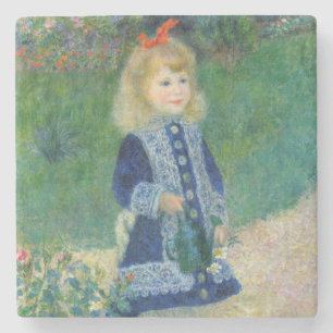 Dessous-de-verre En Pierre Pierre-Auguste Renoir - Une fille avec un arrosoir