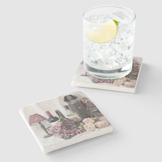 Dessous-de-verre En Pierre Pierre de dessous de verre trop de vin et de raisi