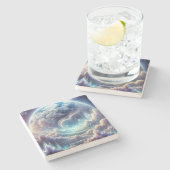Dessous-de-verre En Pierre Pierre de pleine conscience Coaster (Côté)