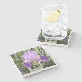Dessous-de-verre En Pierre Pierre Iris violetCoaster (Côté)