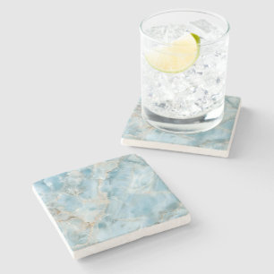 Dessous-de-verre En Pierre Pierre précieuse esthétique bleu clair moderne de