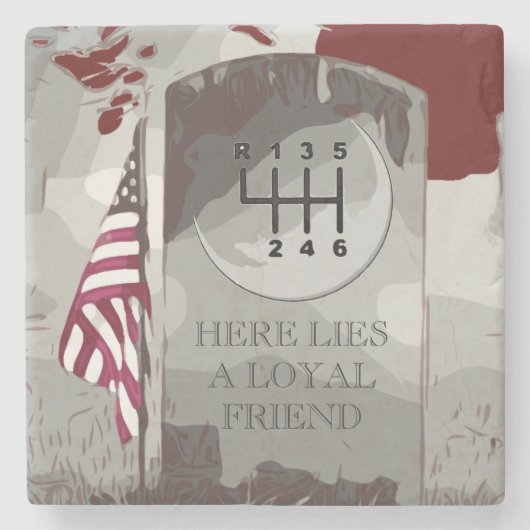 Dessous-de-verre En Pierre Pierre tombale MANUELLE (Devant)