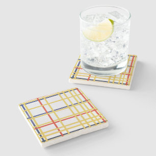 Dessous-de-verre En Pierre Piet Mondrian New York City I Art Abstrait