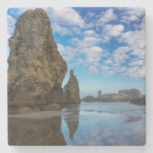 Dessous-de-verre En Pierre Piles marines sur la plage de Bandon à Bandon, Ore