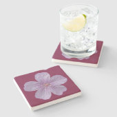 Dessous-de-verre En Pierre Pineywoods Geranium #1 (Côté)