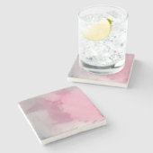 Dessous-de-verre En Pierre Pink coaster (Côté)