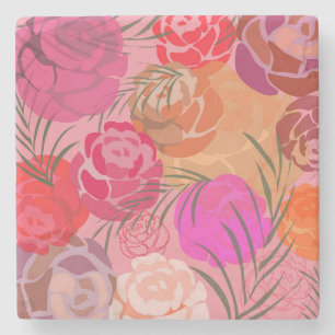 Dessous-de-verre En Pierre Pink plants