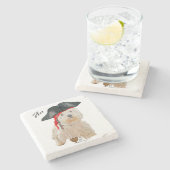 Dessous-de-verre En Pierre Pirate Westie (Côté)