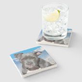 Dessous-de-verre En Pierre Pit Bull (Côté)