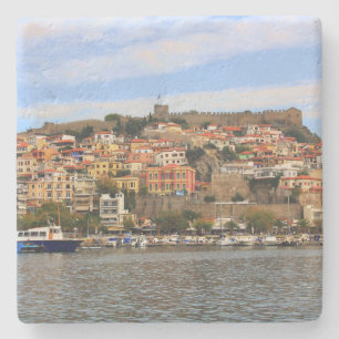 Dessous-de-verre En Pierre Pittoresque à Molyvos, Dessous de verre de la plac