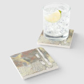 Dessous-de-verre En Pierre Pixels marbrés II (Côté)