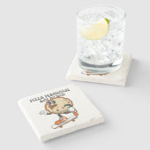 Dessous-de-verre En Pierre Pizza perfection, morsure par morsure (Côté)