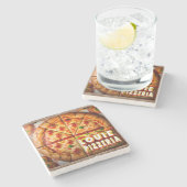 Dessous-de-verre En Pierre Pizza Pizzeria Design (Côté)