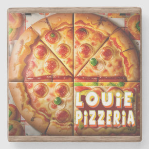Dessous-de-verre En Pierre Pizza Pizzeria Design