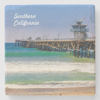 Dessous-de-verre En Pierre Plage et jetée de Californie du Sud à San Clemente