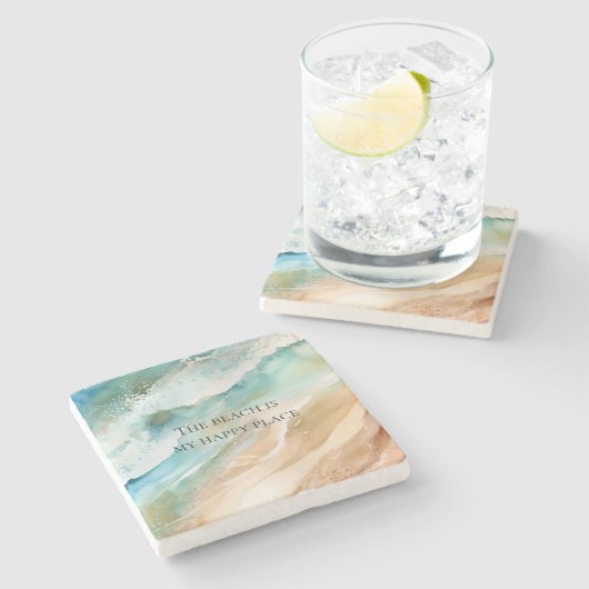 Dessous-de-verre En Pierre Plage Océan (Côté)