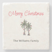 Dessous-de-verre En Pierre Plage Tropical Joyeux Palm Trees (Devant)