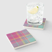 Dessous-de-verre En Pierre Plaid Décoratif (Côté)