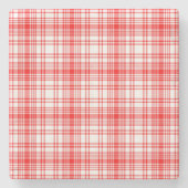 Dessous-de-verre En Pierre Plaid rouge (Devant)