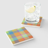 Dessous-de-verre En Pierre Plaid With Design  (Côté)