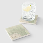 Dessous-de-verre En Pierre Plan d'Evansville, Vanderburgh Co (Côté)