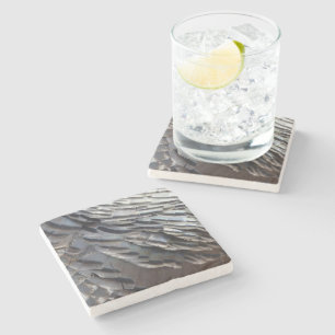 Dessous-de-verre En Pierre Plumes de Dindon Sauvage II Design Abstrait de la