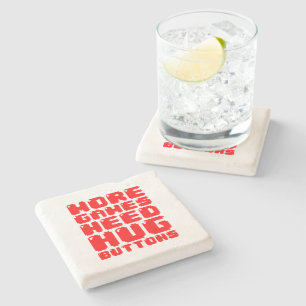 DESSOUS-DE-VERRE EN PIERRE PLUS DE JEUX ONT BESOIN DE BOUTONS DE MAÏS