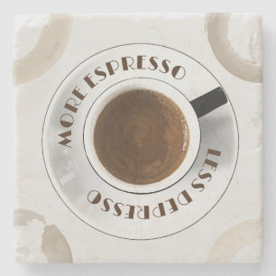 Dessous-de-verre En Pierre Plus Espresso Moins Dépresso Cuisine