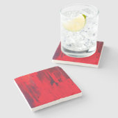 Dessous-de-verre En Pierre Plus rouge svp (Côté)