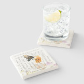 Dessous-de-verre En Pierre “Poetry Painted Softly” – Coaster (Côté)