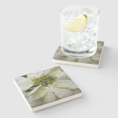 Dessous-de-verre En Pierre Poinsettia Elegant Christmas Holiday Floral (Côté)