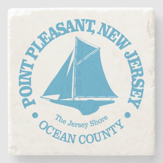 Dessous-de-verre En Pierre Point Pleasant NJ (sloop) (Devant)