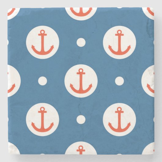 Dessous-de-verre En Pierre Points de Ancre (Devant)