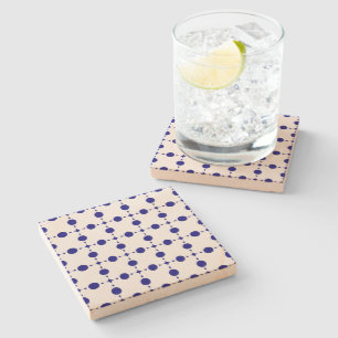 Dessous-de-verre En Pierre Points de bleu marine, Motif à pois, Pois