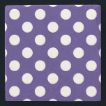 Dessous-de-verre En Pierre Pois blancs sur bleu foncé<br><div class="desc">Pois blancs sur bleu foncé</div>