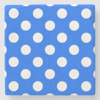 Pois blancs sur bleu royal