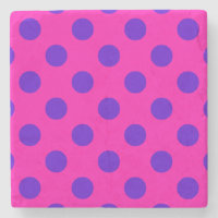 Pois bleus sur fuchsia